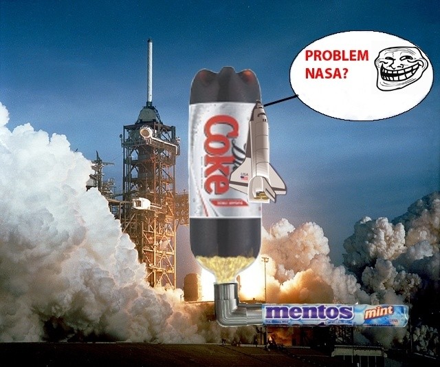 Proč nemůže fungovat na Colu a Mentos? Měla by stejný tah